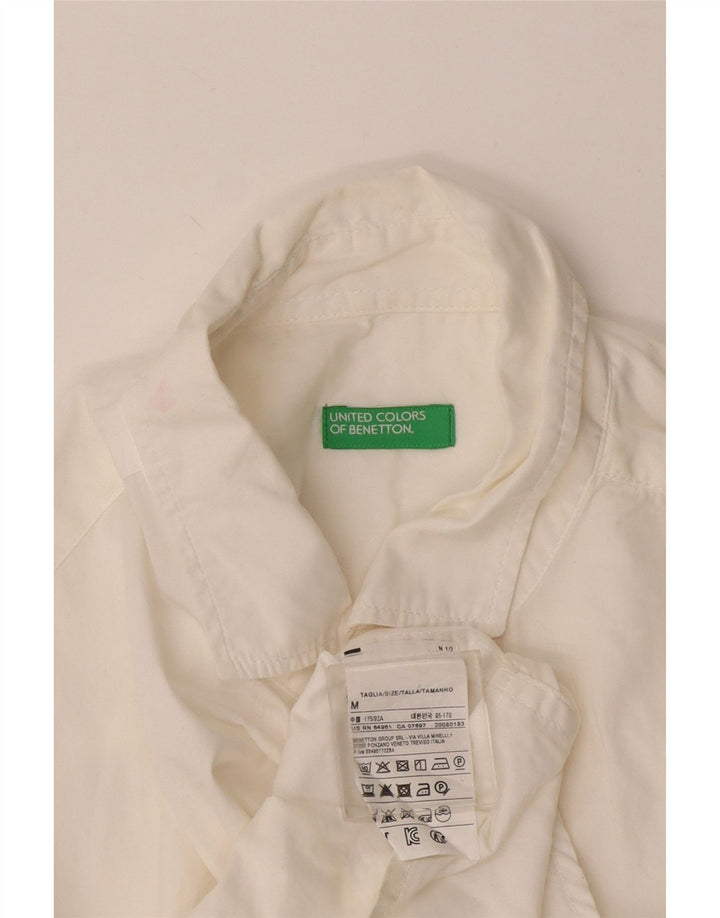Benetton Chemise Homme Blanc Moyen Coton