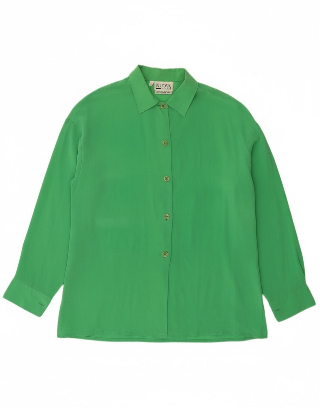 Nuova Citta Chemisier Femme IT 48 XL Vert Soie