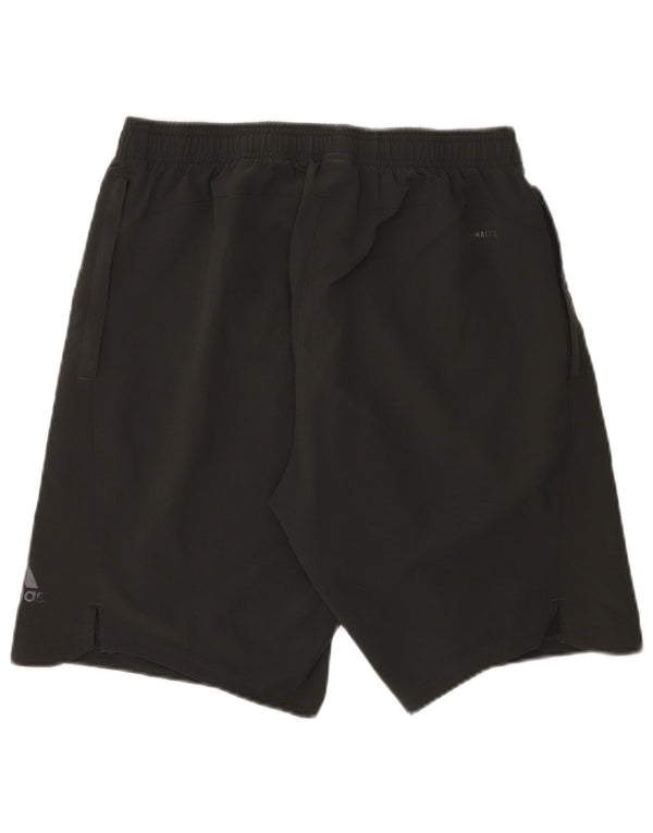 Adidas Short de Sport Climalite Homme Gris Moyen Polyester