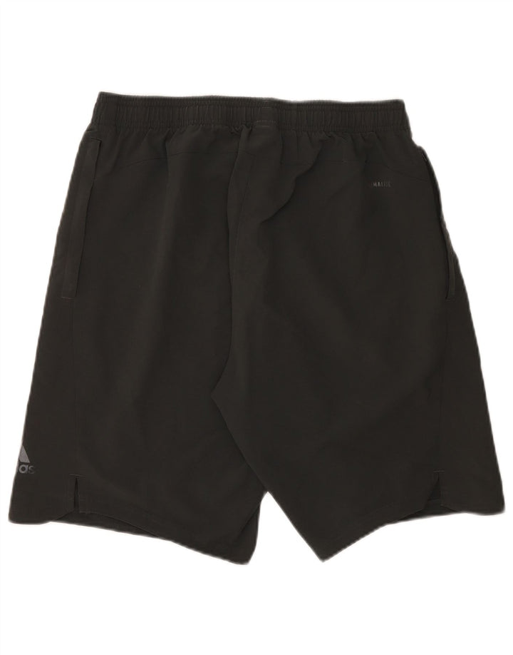 Adidas Short de Sport Climalite Homme Gris Moyen Polyester