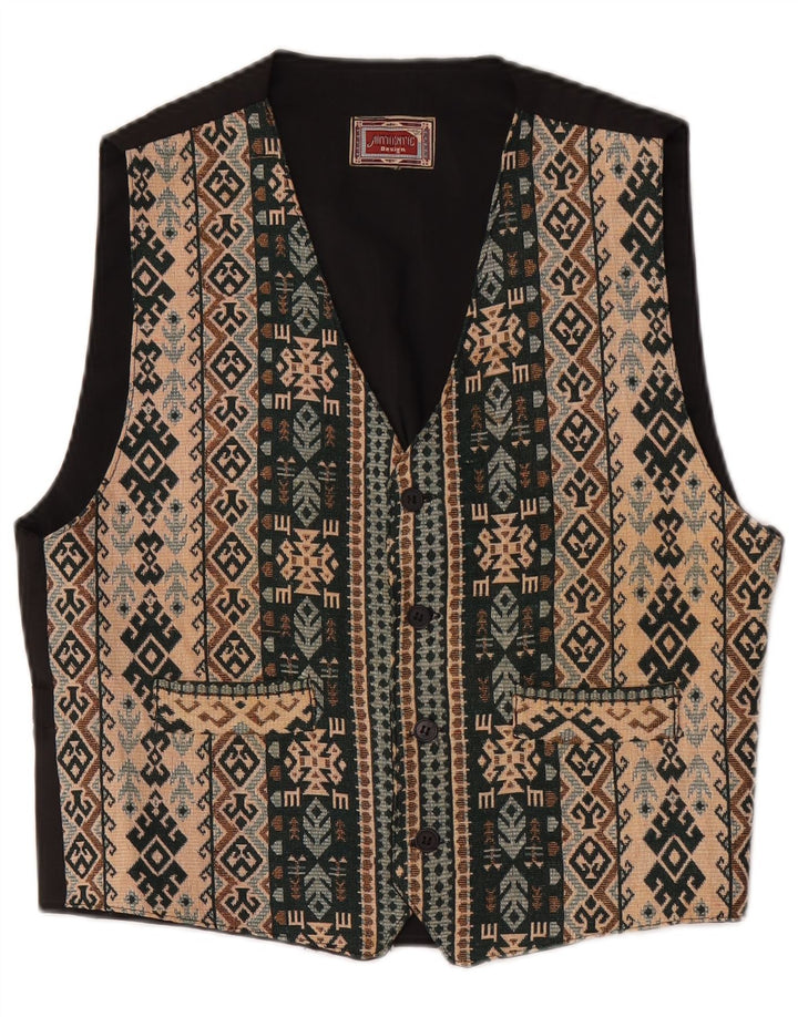 Authentique Gilet Homme Petit Multicolore Fair Isle