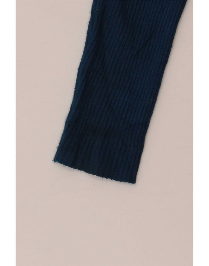 Marks & Spencer Haut régulier à manches longues pour femme UK 12 Bleu moyen moucheté