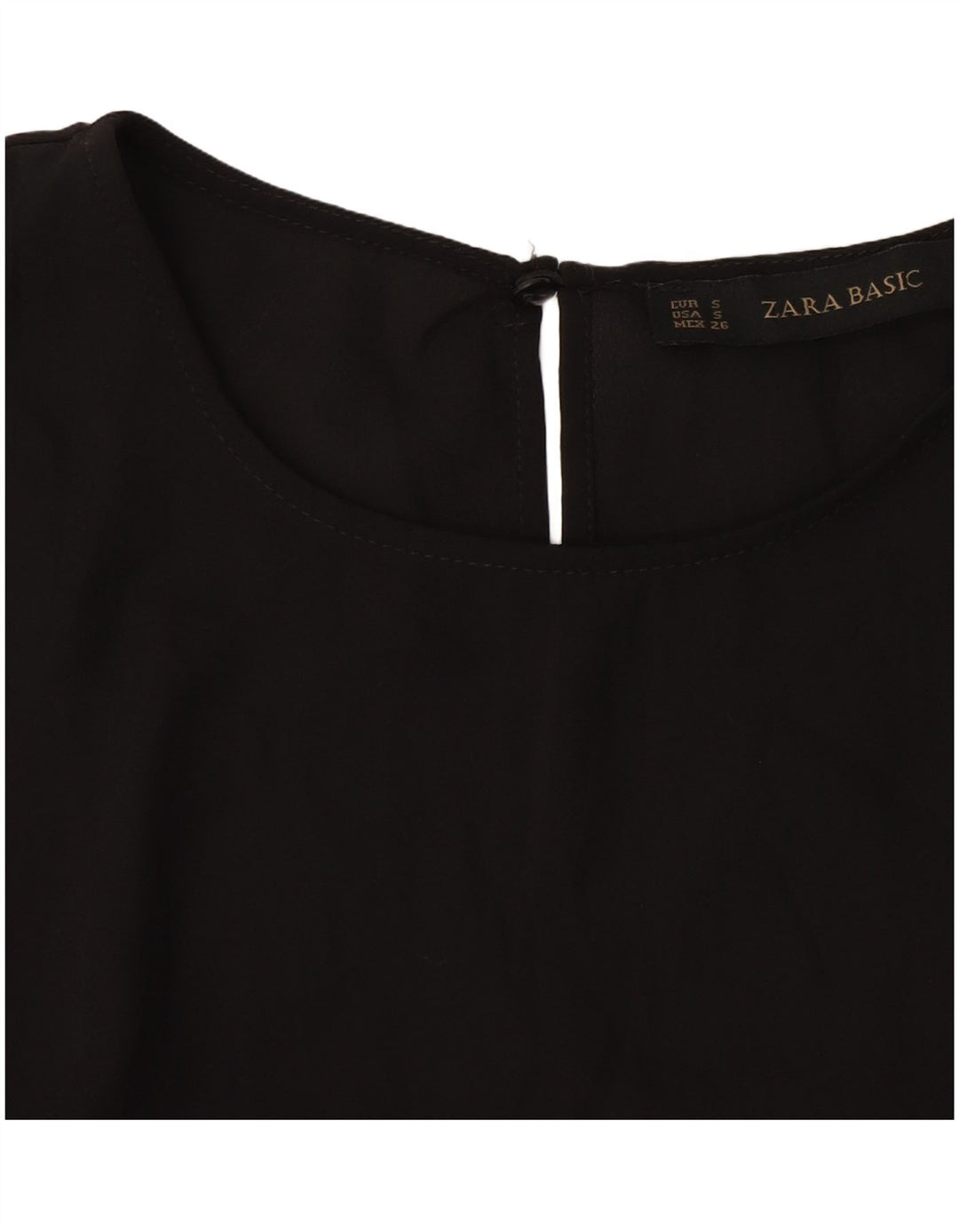 Zara Chemisier à manches 3/4 pour femme UK 10 Small Noir