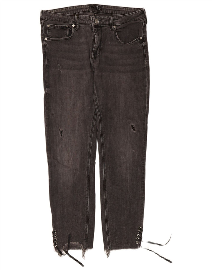 Zara Jean slim effet vieilli pour femme EU 44 XL W34 L27 Gris