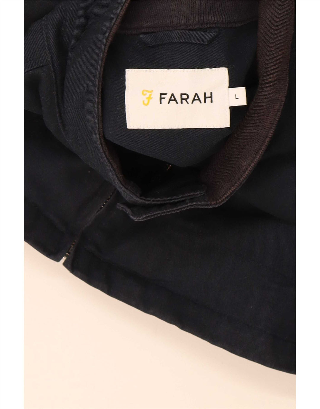 Farah Veste Bomber Homme UK 40 Large Bleu Marine Coton