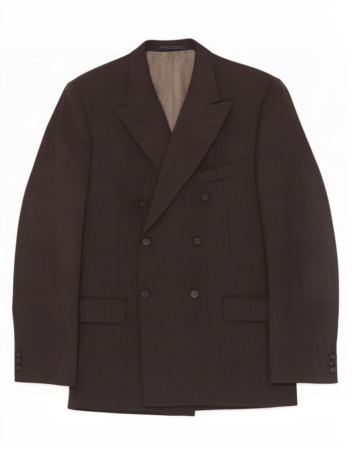 Trussardi Veste Blazer Croisée IT 52 XL Gris Rayure Fine