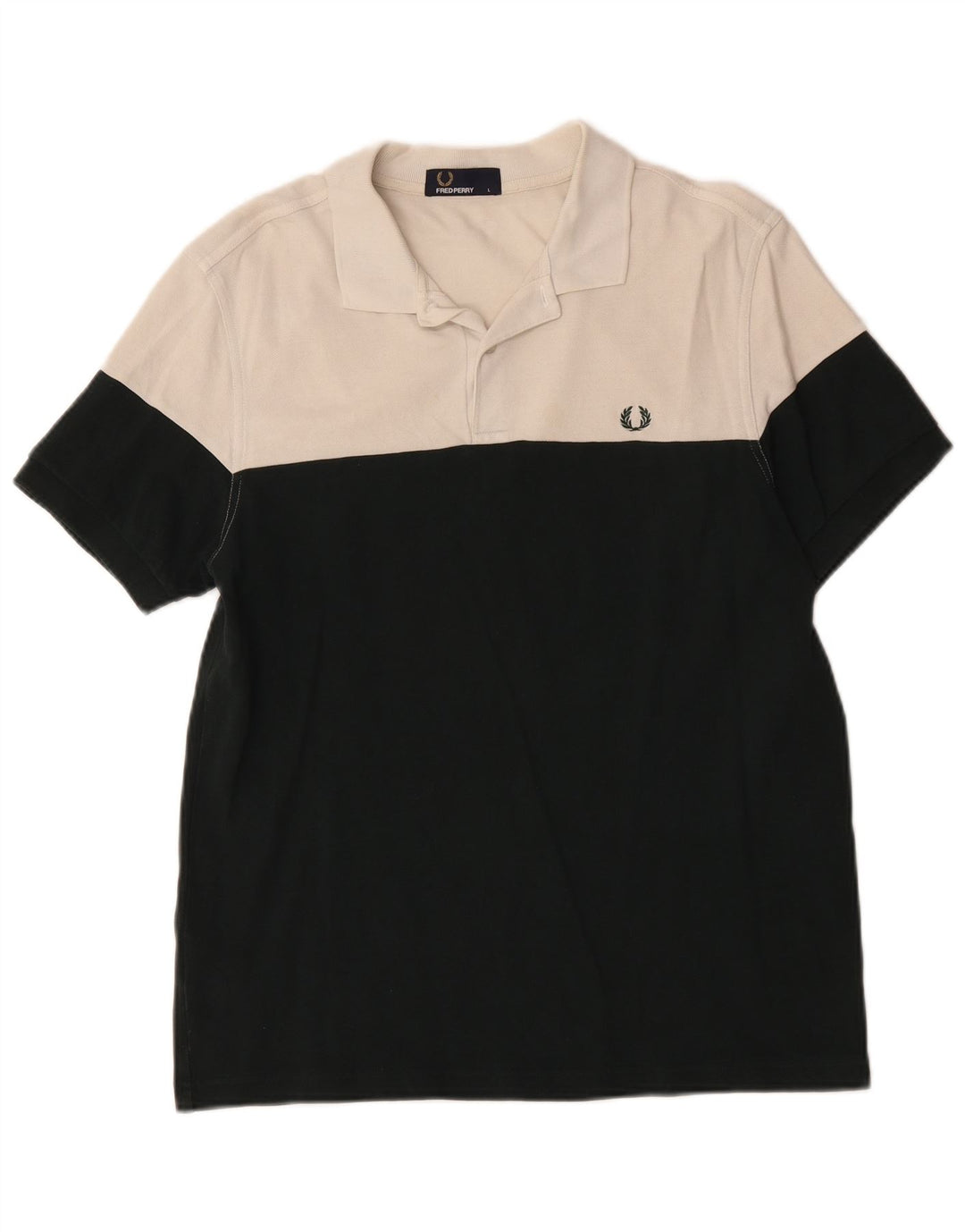 Fred Perry Polo Homme Grand Blanc Colorblock Coton