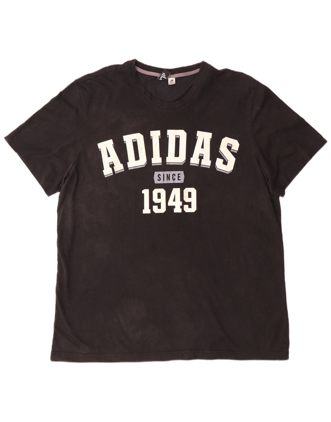ADIDAS T-Shirt Graphique Homme Top 2XL Coton Noir