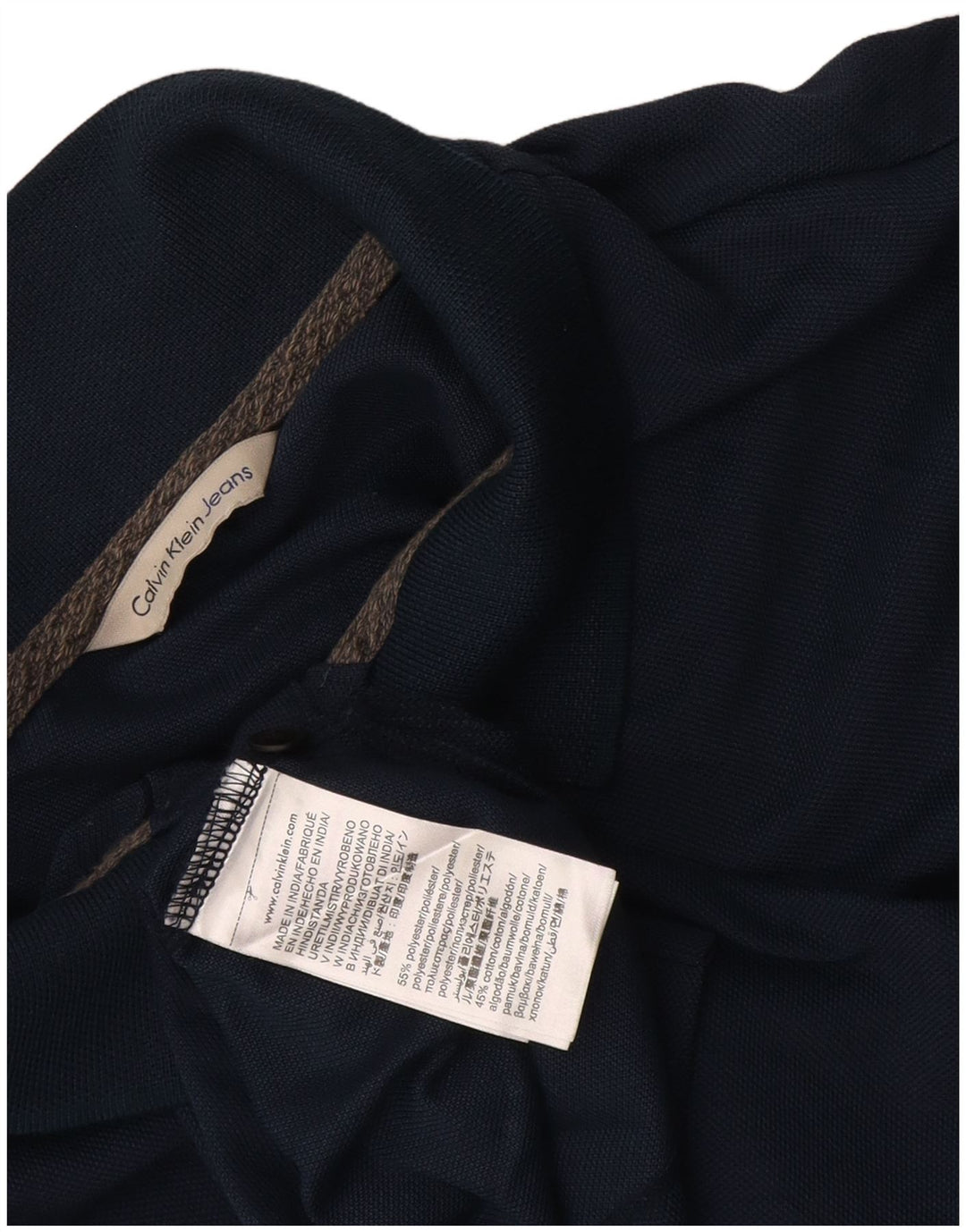 Calvin Klein Jeans Polo Homme Bleu Marine Moyen Coton
