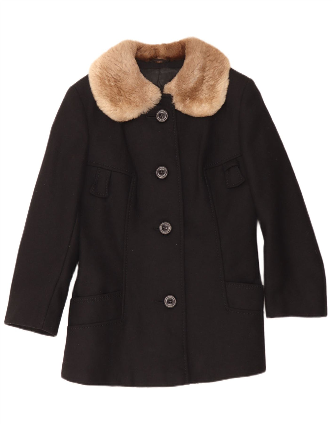 Your Sixth Sense Manteau pour femme UK 10 Petite laine noire