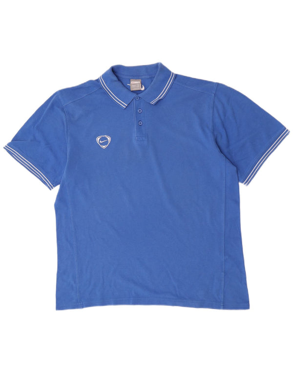Nike Polo Homme UK 42/44 Grand Bleu Coton
