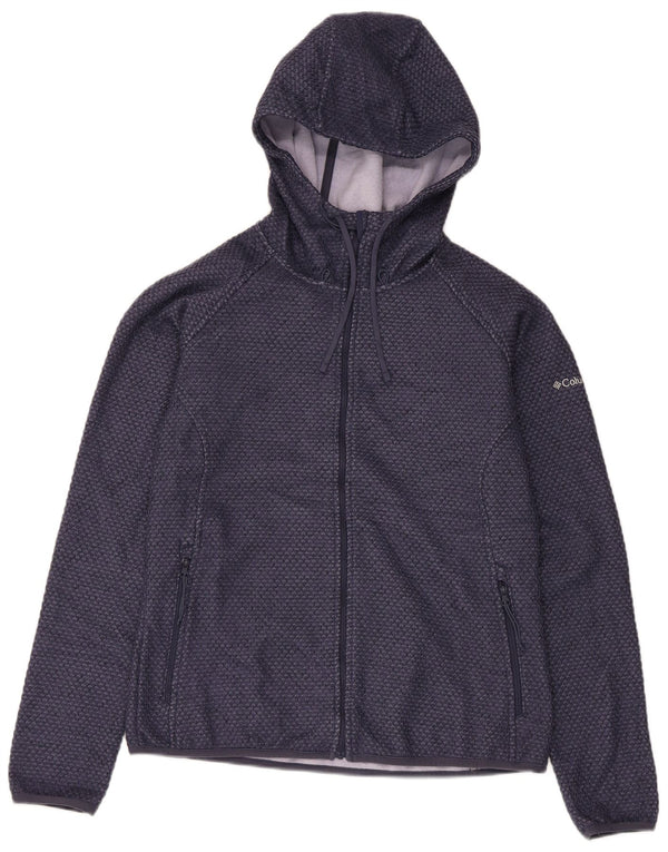 Columbia Pull à capuche zippé pour femme UK 14 Bleu marine moyen Polyester Sports