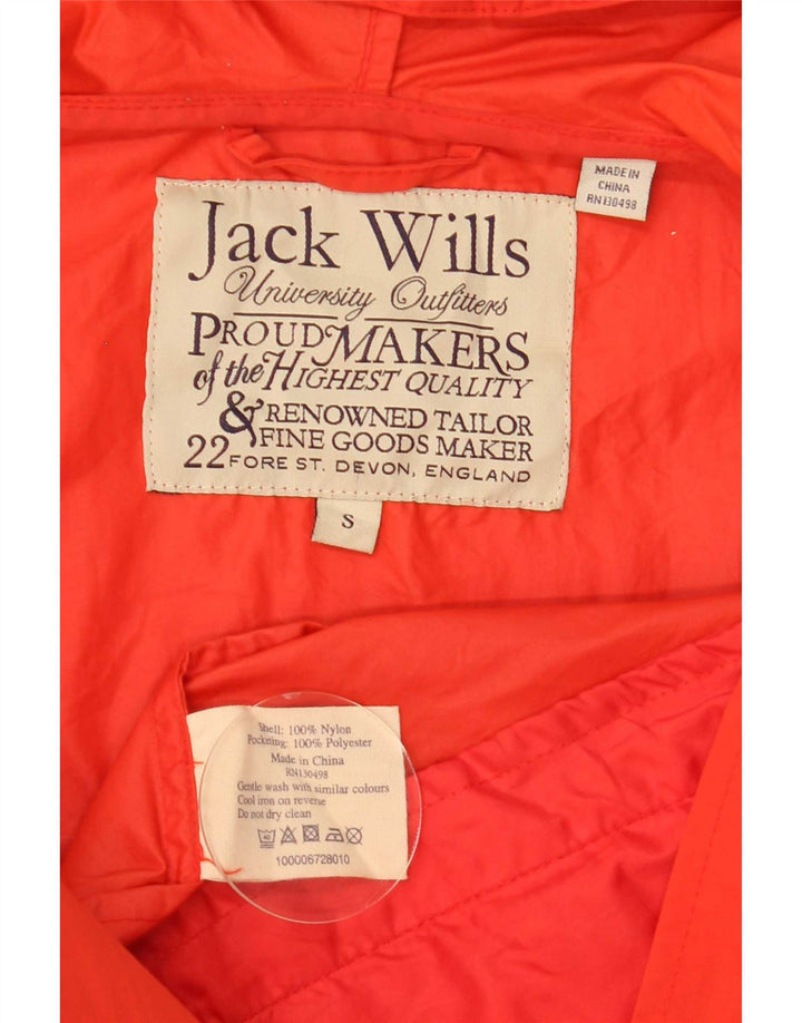 Jack Wills Veste coupe-vent à capuche pour homme UK 36 Petit nylon orange