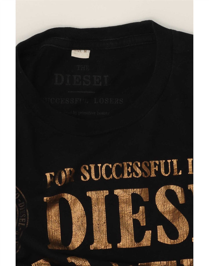 Diesel T-Shirt Graphique Homme Noir Moyen