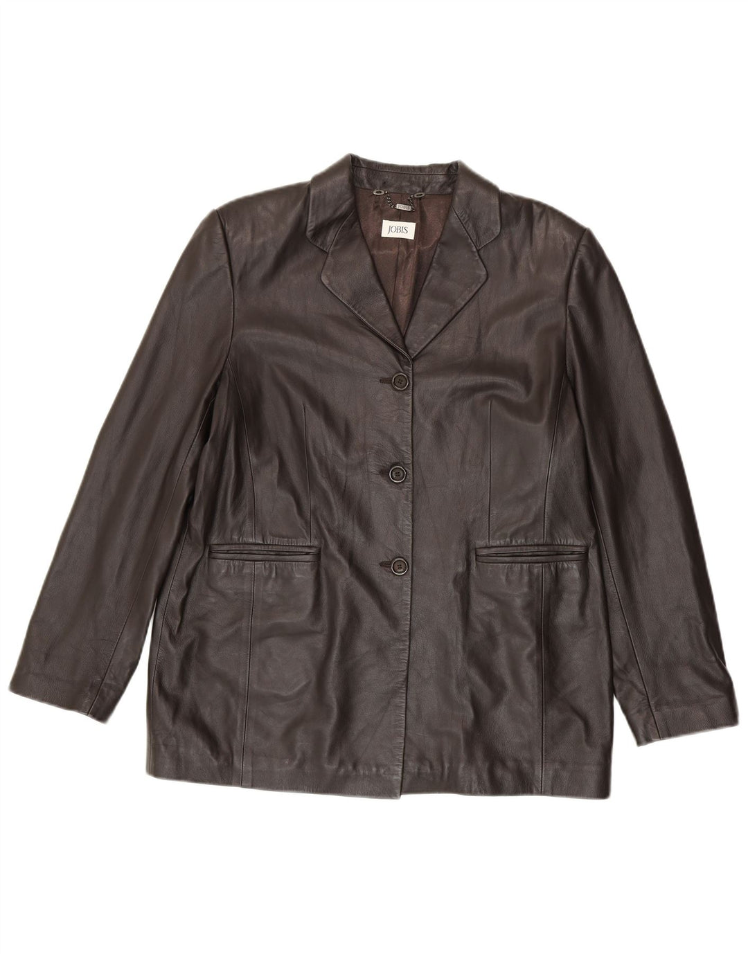 Jobis Veste en cuir pour femme UK 14 Marron moyen