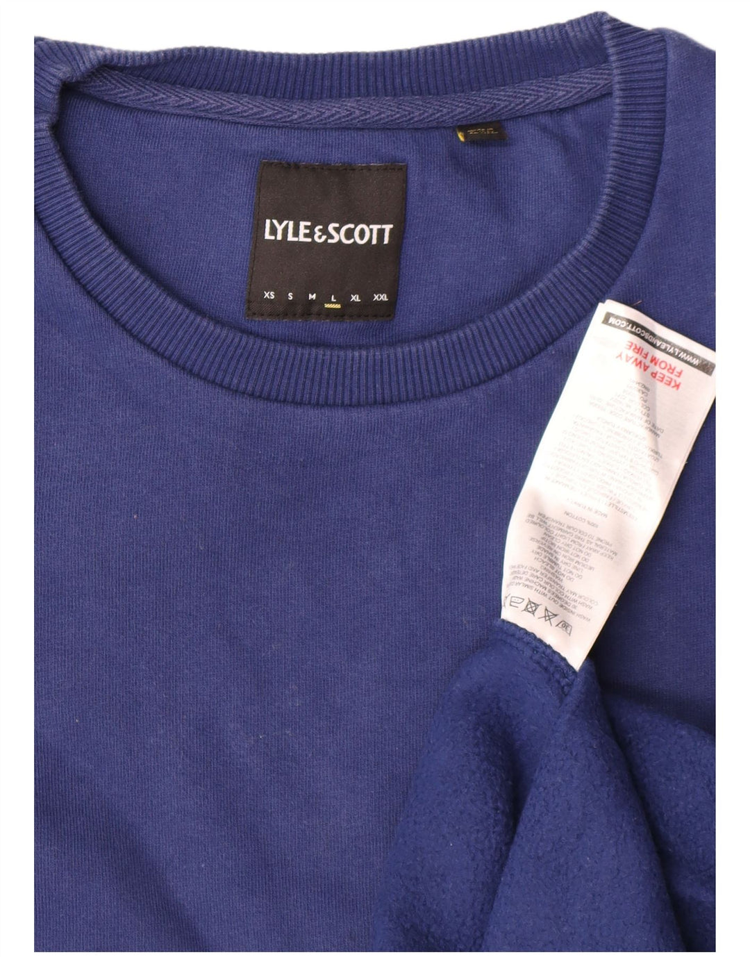 Lyle & Scott Sweat-shirt pour homme en coton bleu Taille L