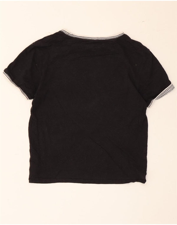 Jack Wills T-shirt court pour femme UK 8 Small Noir Coton