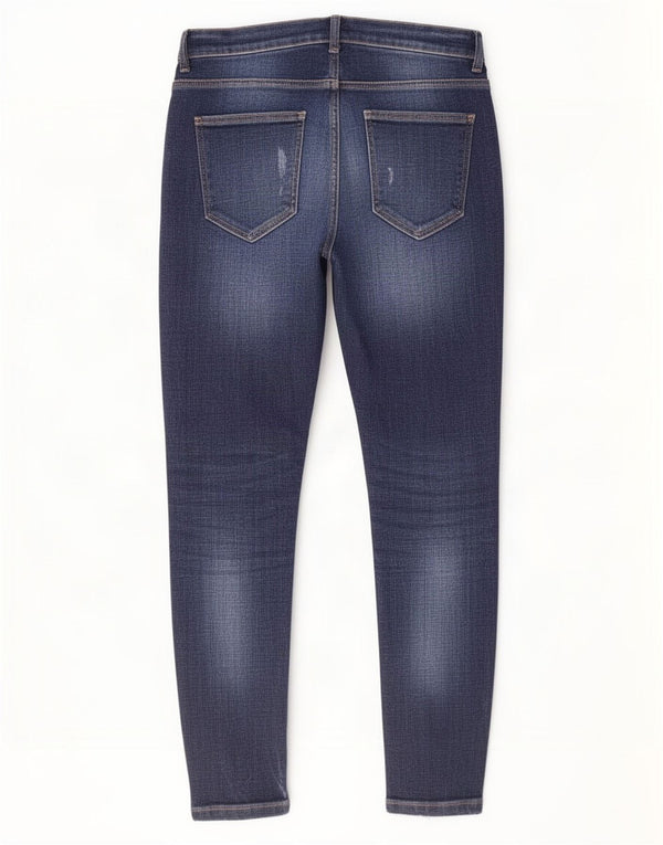 Zara Mens Distressed Slim Jeans EU 42 Large W32 L30 Blue Cotton