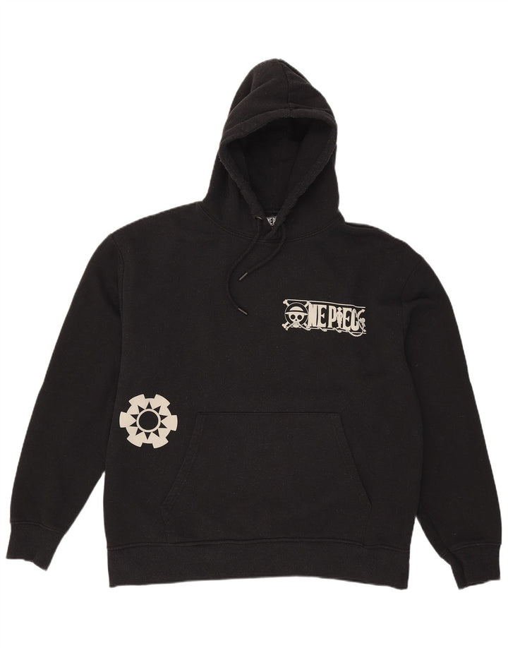 Pull & Bear Pull à Capuche Graphique Homme XL Noir Polyester