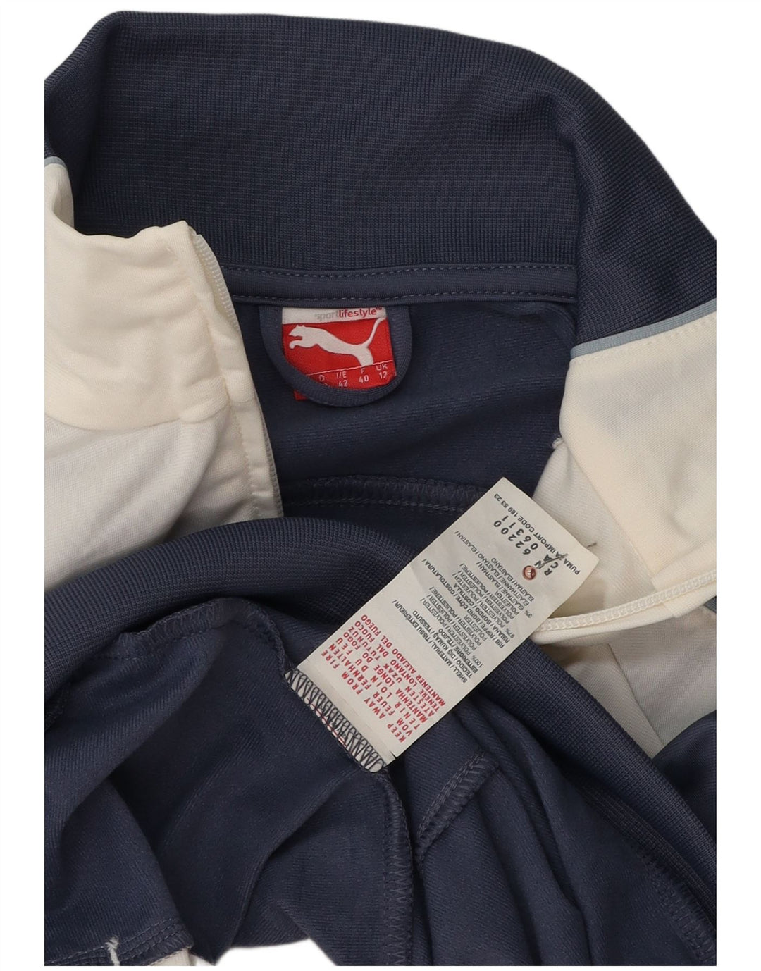 Puma Veste de survêtement pour femme UK 12 Bleu marine moyen Colourblock