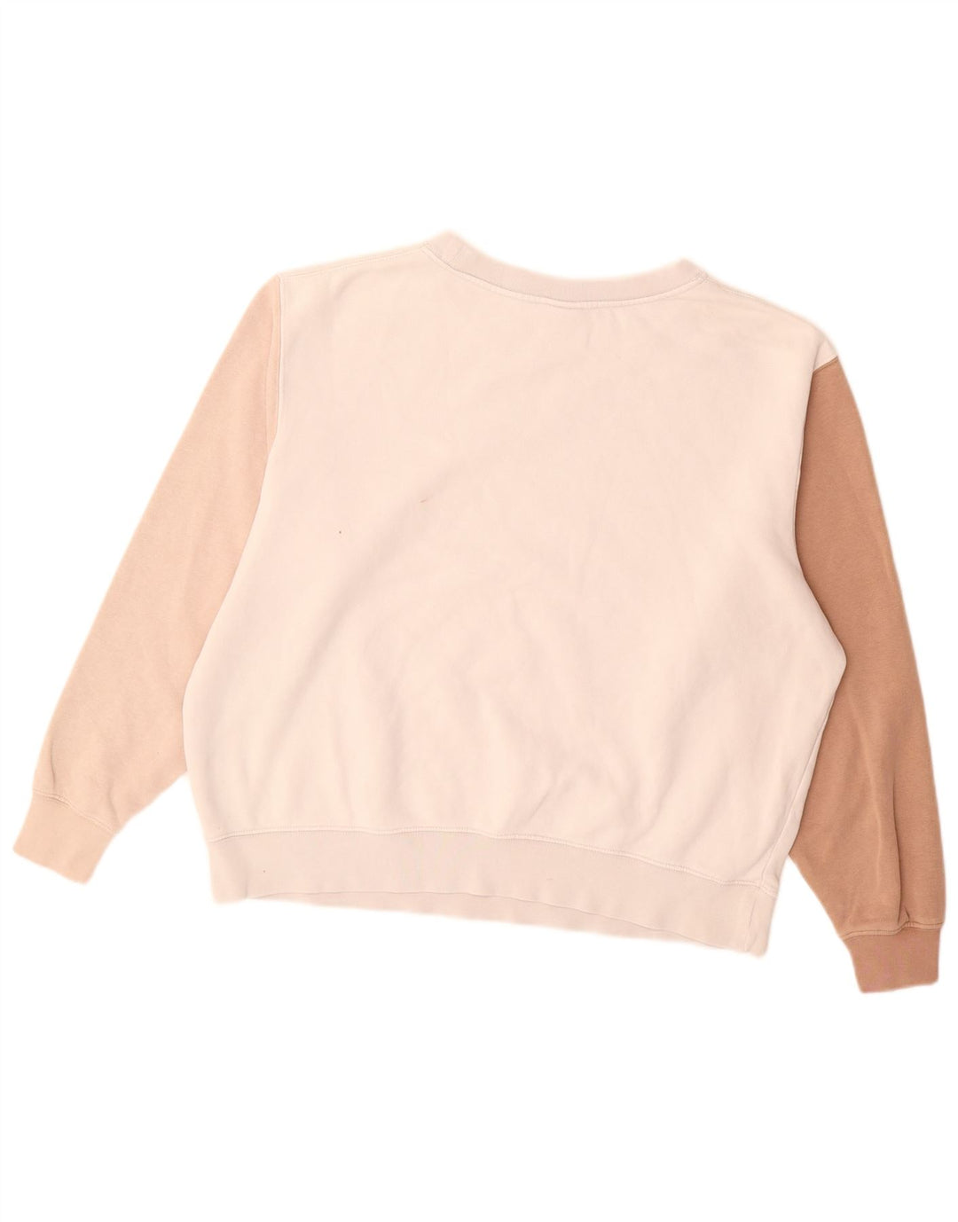 Nike Sweat-shirt pour femme UK 14 en coton color block beige moyen