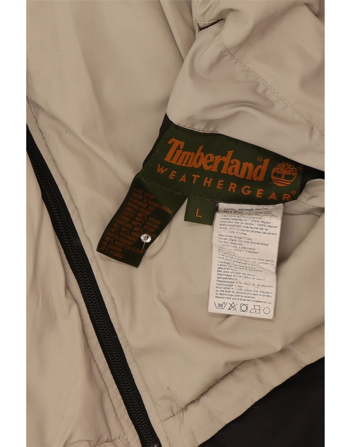 Timberland Veste matelassée réversible pour homme UK 40 Large Noir Nylon