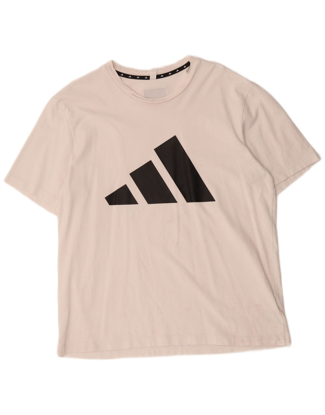 Adidas T-shirt graphique pour hommes, grand, en coton blanc