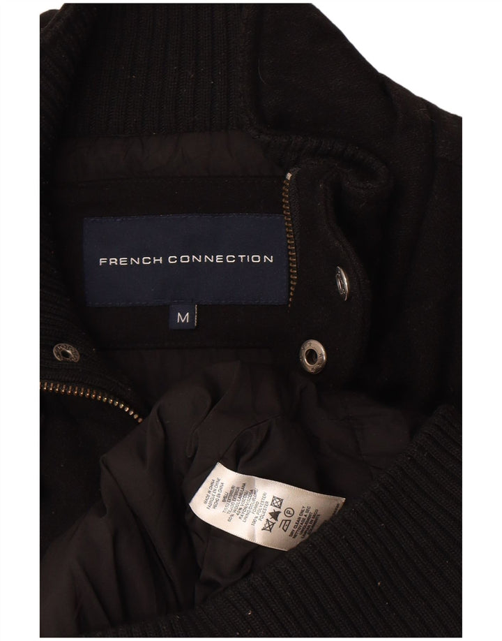 French Connection Veste Duffle Homme UK 38 Laine Noir Moyen