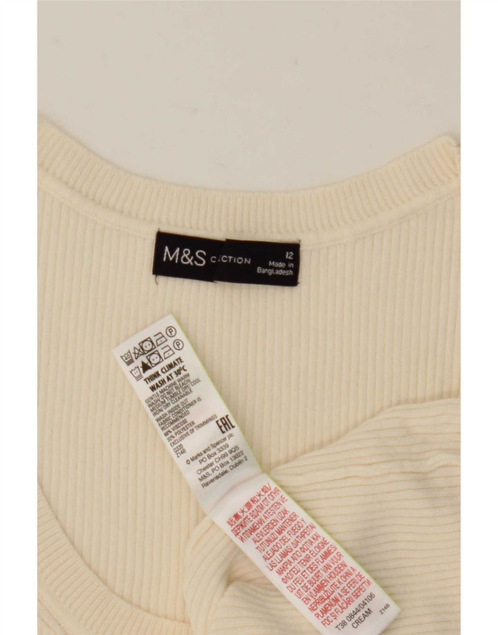 Marks & Spencer Débardeur Femme UK 12 Viscose Beige Moyen