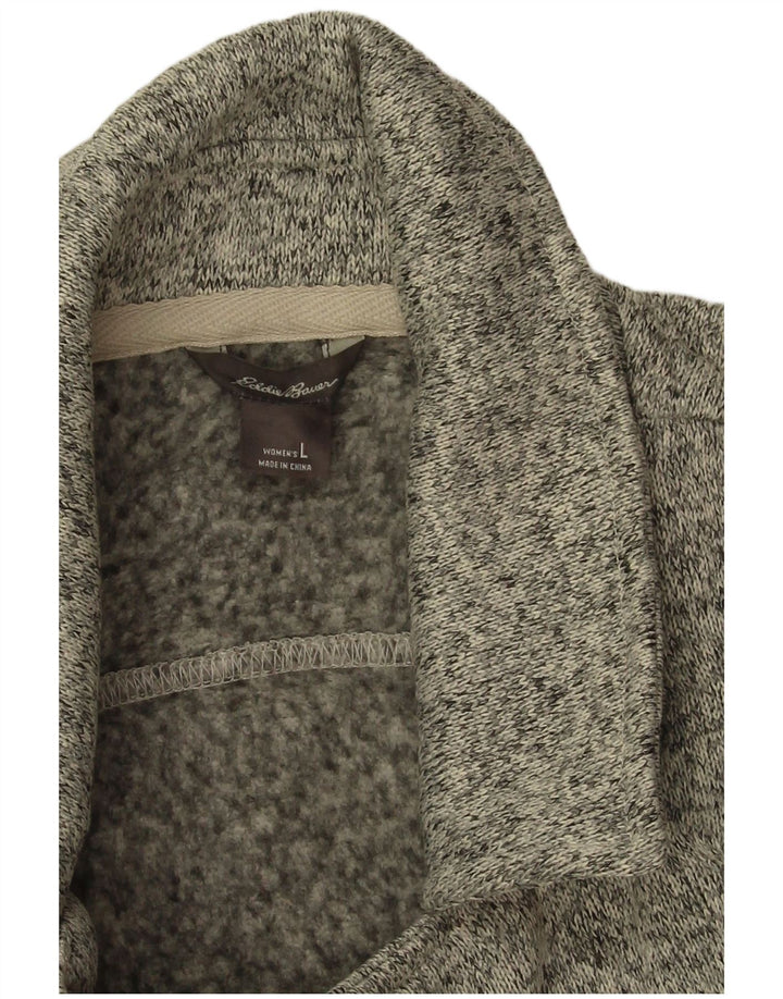 Eddie Bauer Veste blazer double boutonnage pour femme UK 16 Large Gris Moucheté