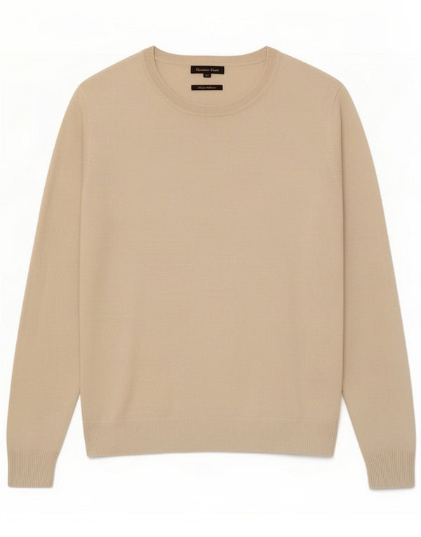 Massimo Dutti Pull col bateau pour femme UK 14 Large Beige Soie