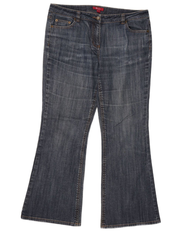 Monsoon Jean évasé pour femme UK 14 Large W35 L29 Bleu Coton