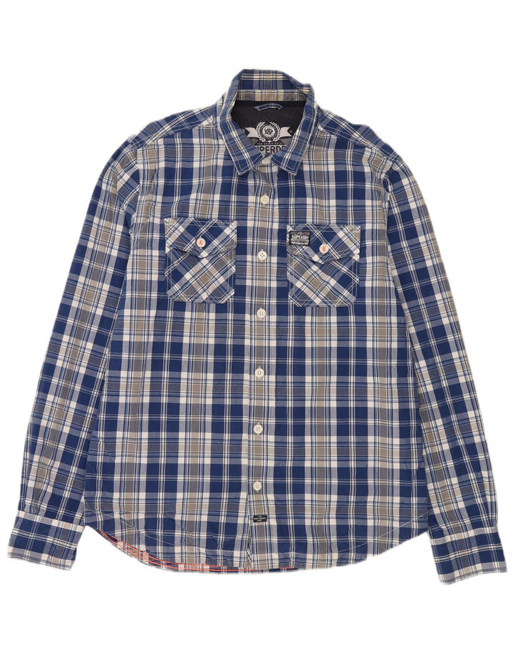 Superdry Chemise Homme 2XL Bleu Carreaux Coton