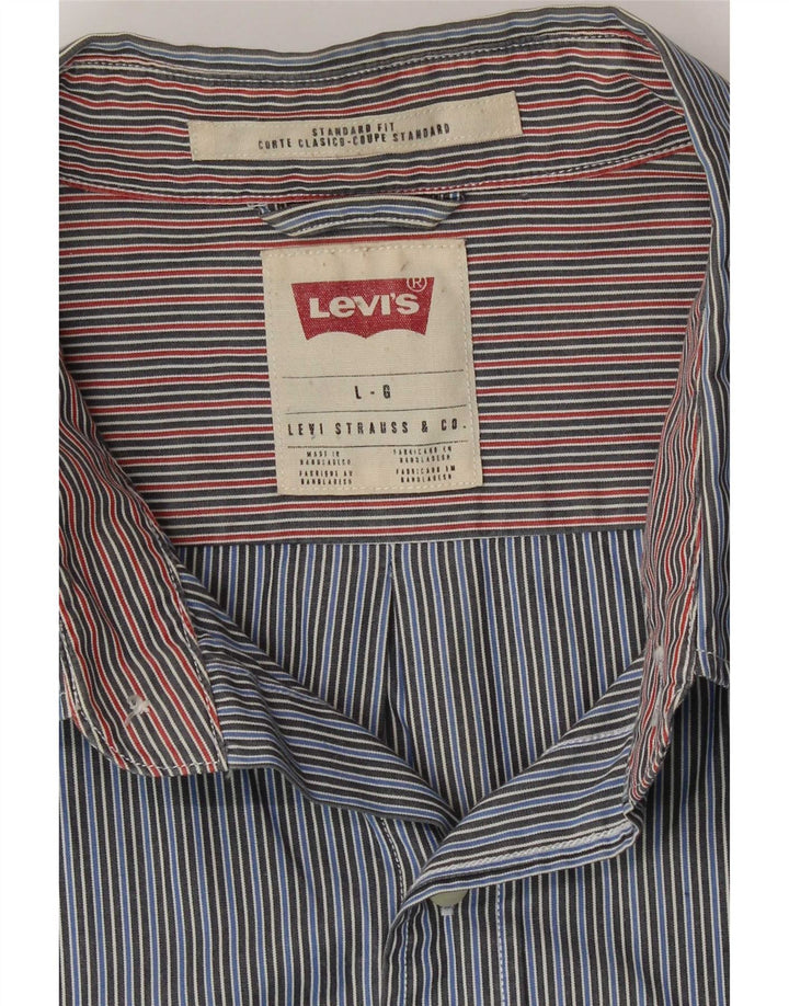 Levi's Chemise Coupe Standard Homme Bleu Rayé Large