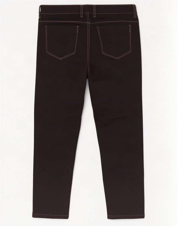 Benetton Jean Slim Court Femme IT 46 Large W34 L25 Coton Noir