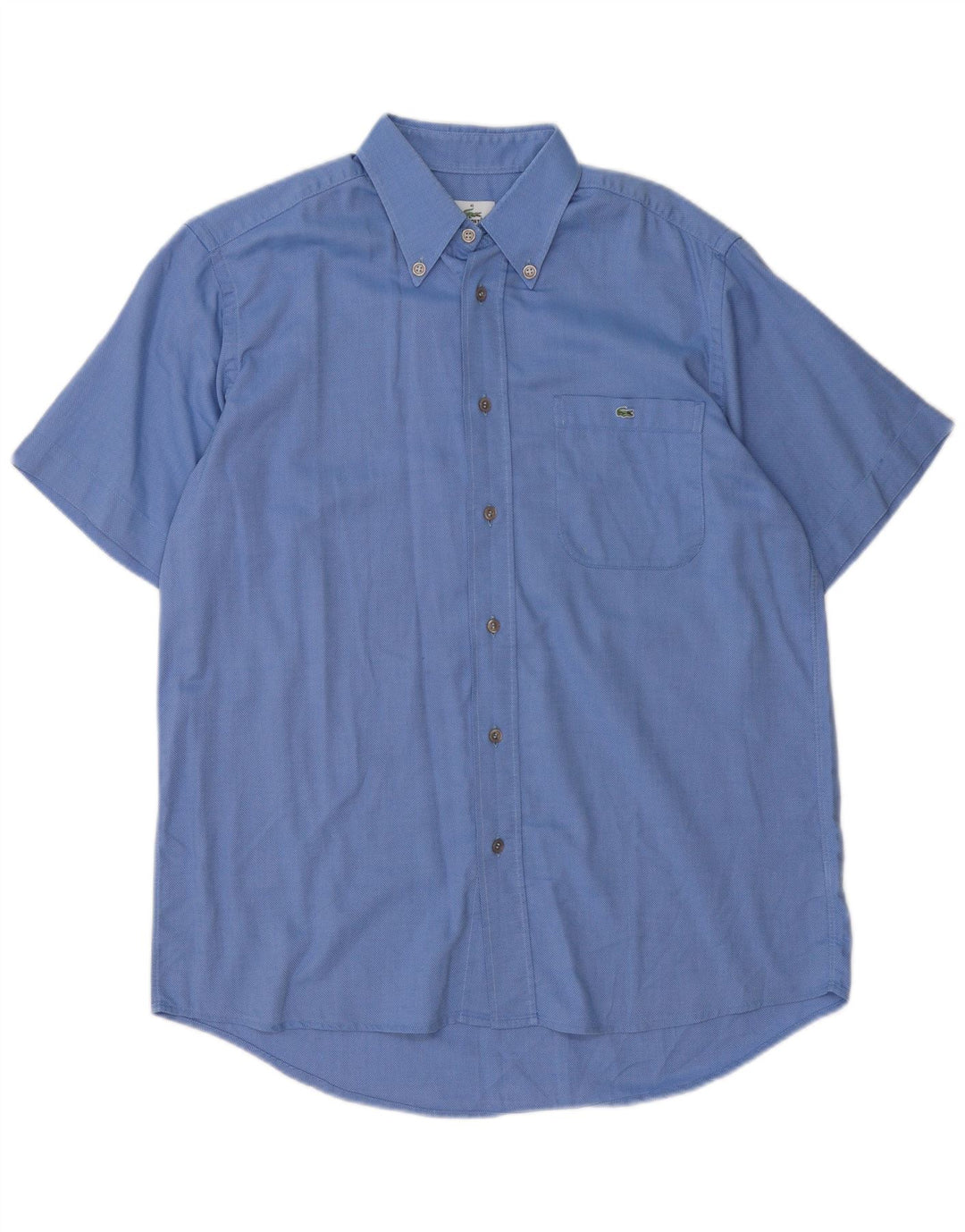 Lacoste Chemise à manches courtes pour hommes Taille 40 Coton bleu moyen