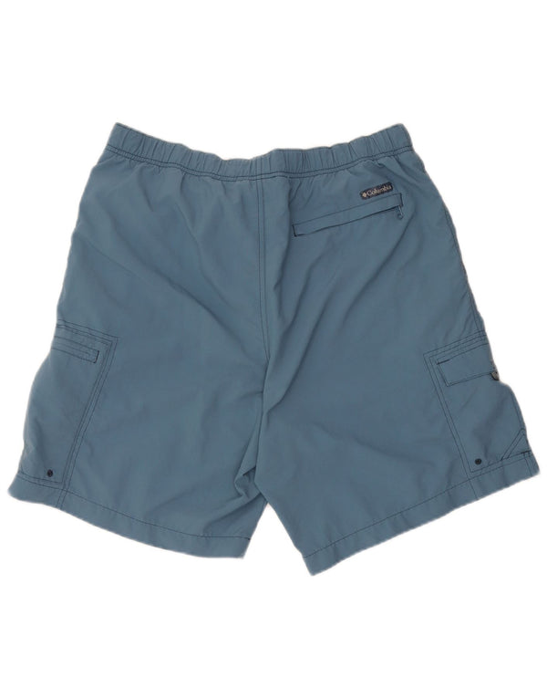 Columbia Short Cargo Homme Medium W36 Bleu Nylon