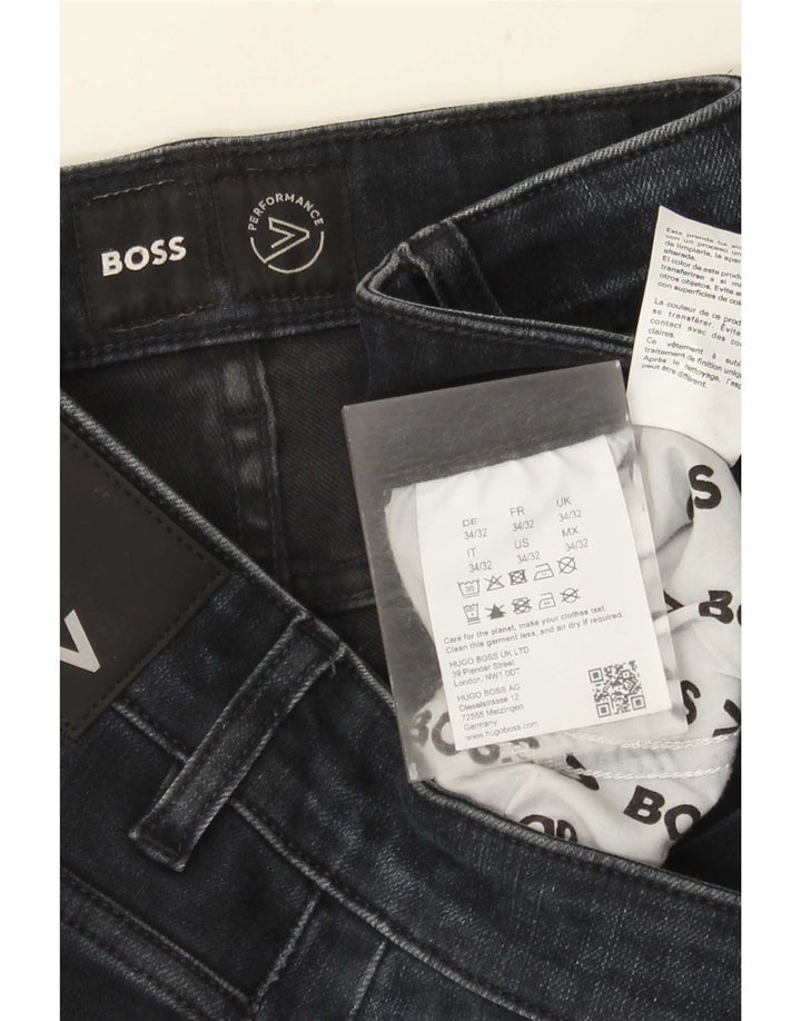 HUGO BOSS Femme Jean Slim W34 L32 Bleu Marine Coton