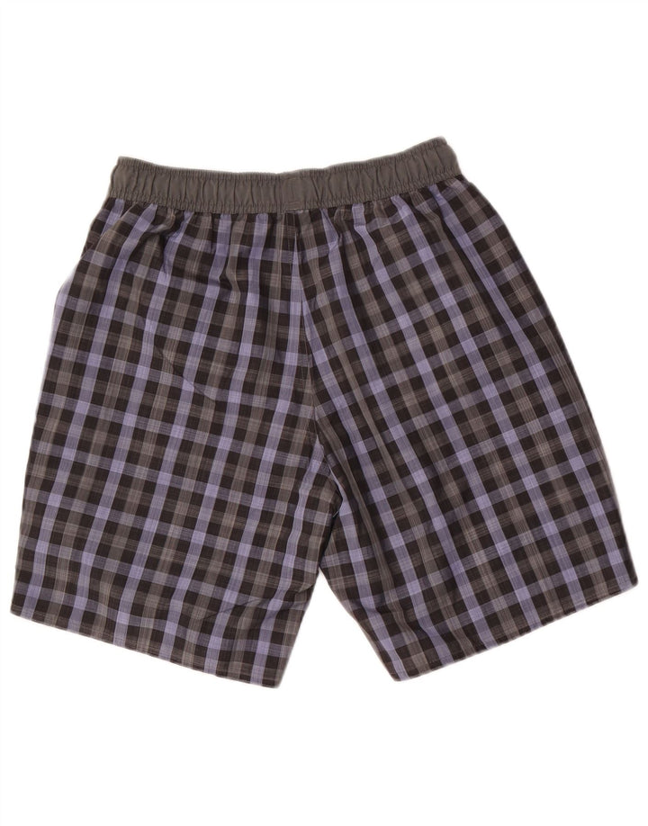 Adidas Short de bain pour homme Petit gris à carreaux en polyester