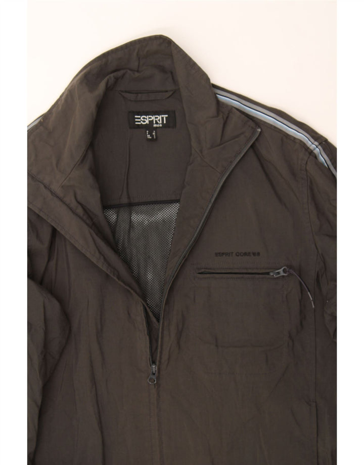 ESPRIT Mens Bomber Jacket UK 40 Large Grey Polyamide Vintage Esprit and Second-Hand Esprit from Messina Hembry 