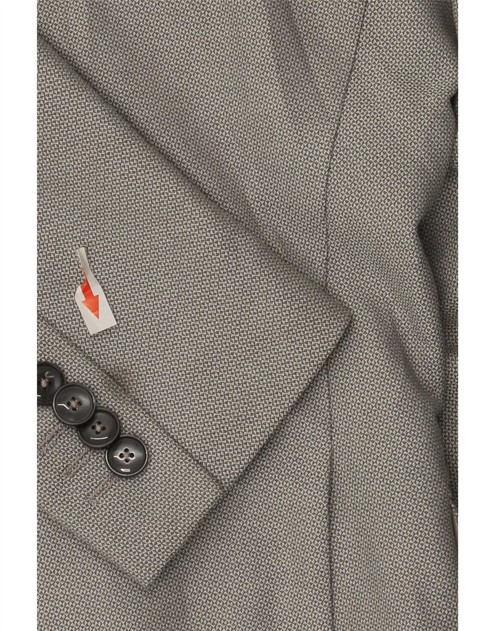 Zara Veste blazer sur mesure à 2 boutons pour homme EU 46 Petit Gris Polyester