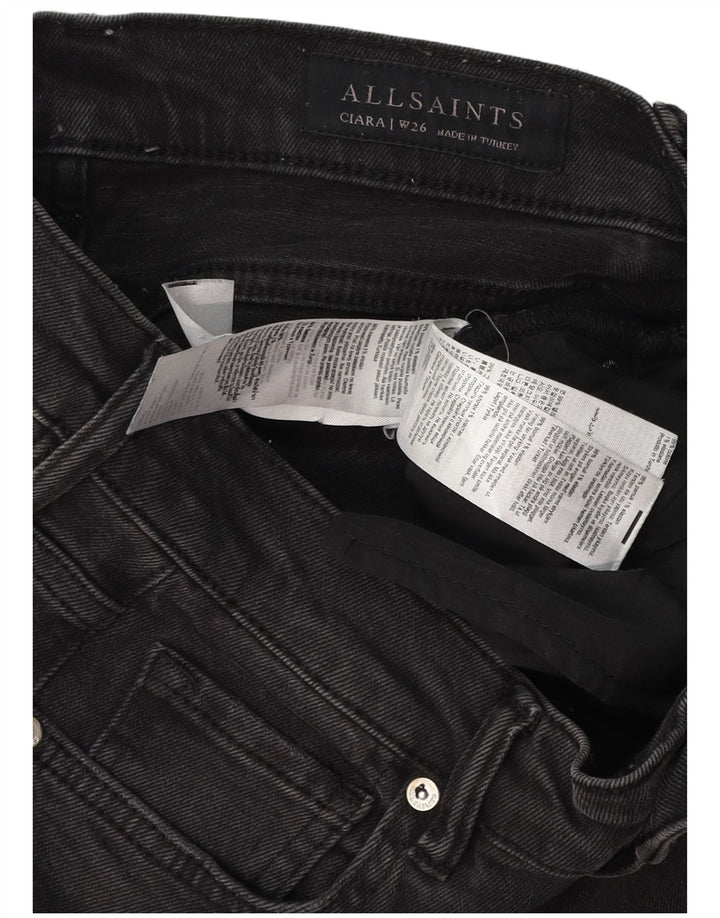 ALL SAINTS Jean Bootcut Femme W26 L30 Noir Coton