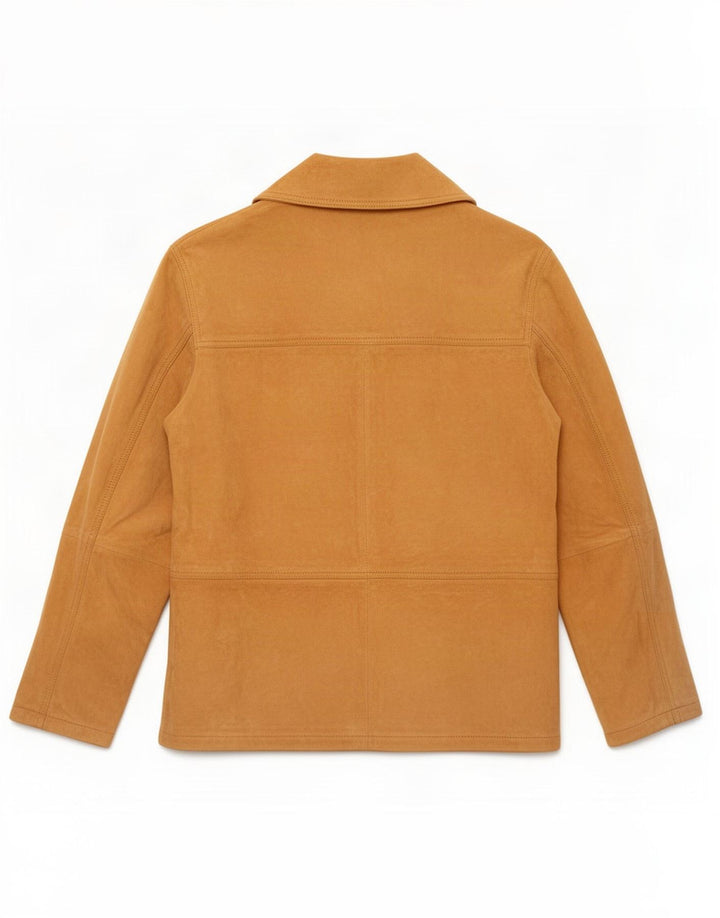 veste en daim femme vintage IT 46 grand cuir marron