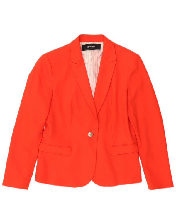 Zara Veste Blazer 1 Bouton Femme UK 18 XL Orange