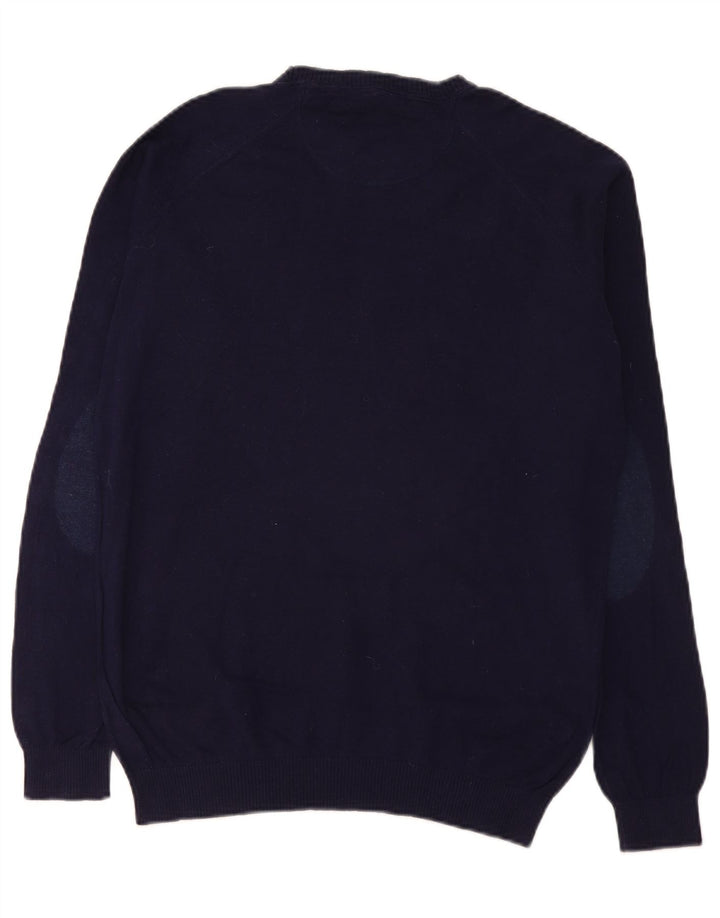 Zara Pull à col bateau pour homme Bleu marine Taille L