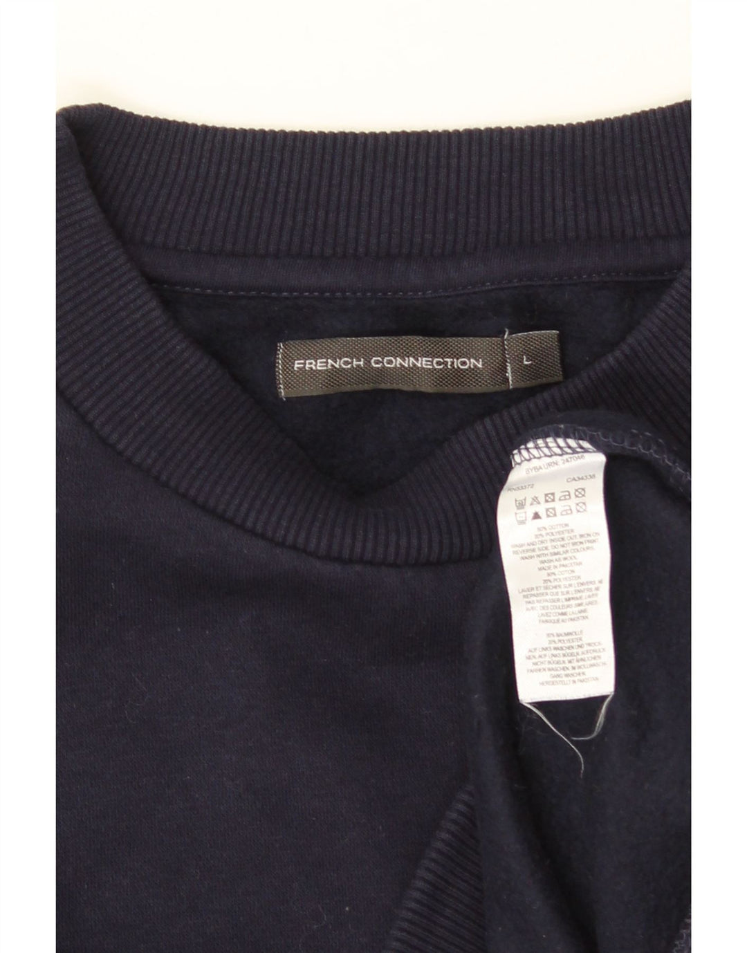 FRENCH CONNECTION Sweat-shirt graphique pour femme UK 16 Large Bleu marine