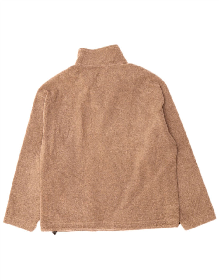 Think Pink Pull polaire à col zippé pour femme UK 14 Marron moyen Polyester