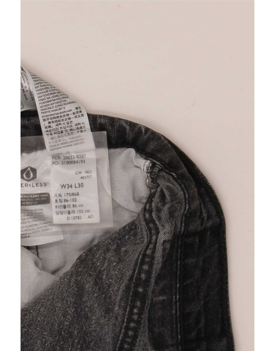 Levi's Jean Slim W34 L26 Homme Gris Coton