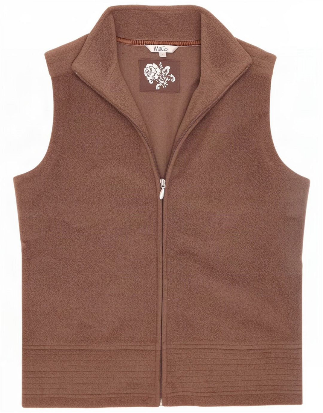 M&Co Gilet Polaire Femme UK 16 Large Marron Polyester