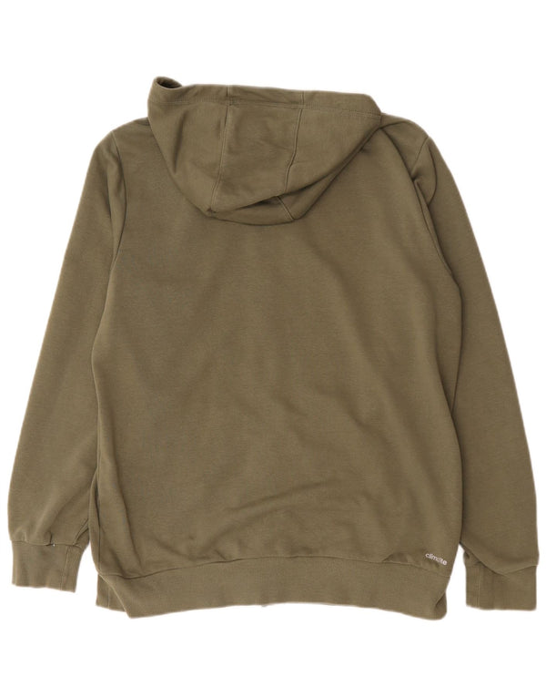Adidas Pull à capuche zippé graphique pour homme Grand coton vert